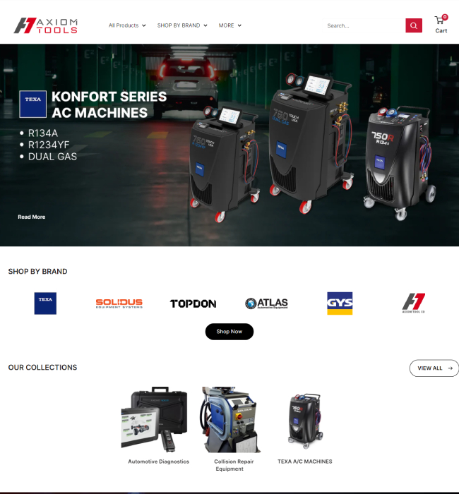 E-Commerce Website Development for Axiom Tools