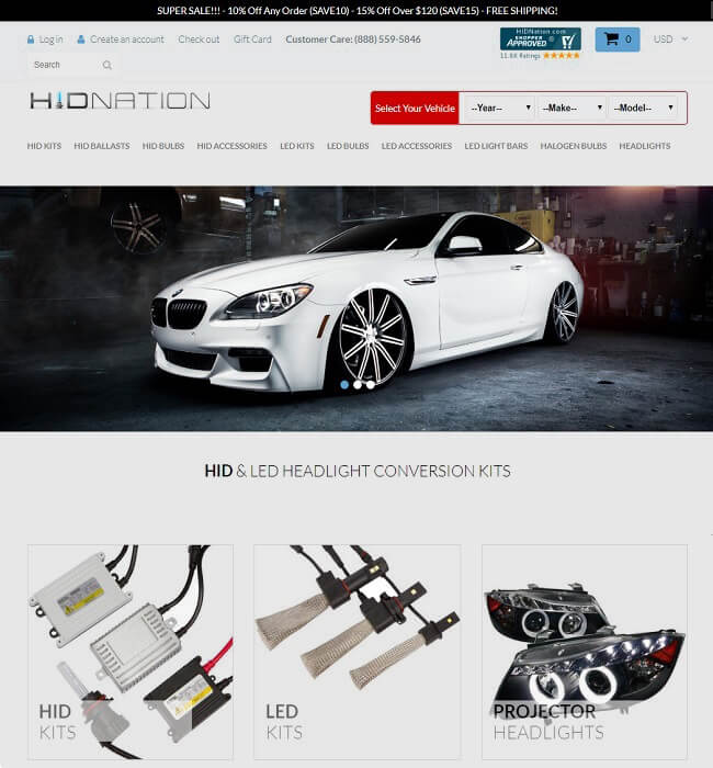 Online Store Development for Automobile Industry in USA – HIDNation