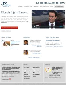 PHP Website for Legal 'Justin Ziegler' – Injury Law Firm